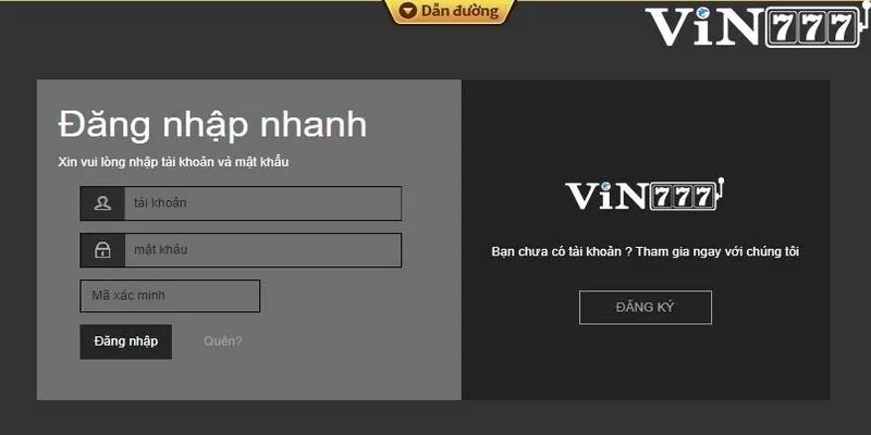 Quy trình đăng nhập Vin777 siêu đơn giản cho hội viên